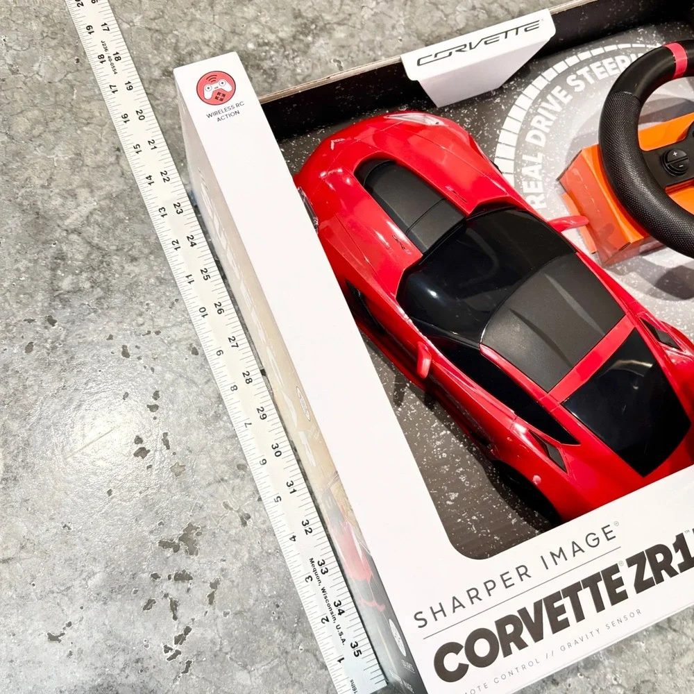 RC Car Corvette ZR1 Sharper Image Remote Control Toy Red Chevrolet New